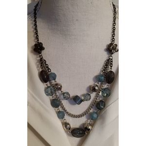 Multi Strand Floral Statement Necklace